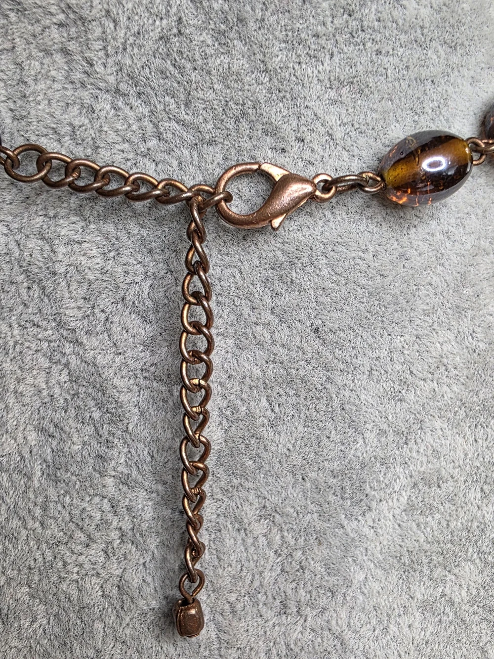 Boho Artisan Glass & Iridescent Tear Drop Y-Necklace